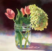Tulips and Hydrangea by Marla Geenfield